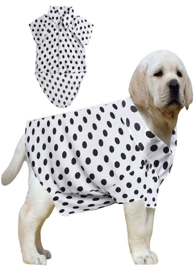Western Era Cotton Printed Breathable Basic Vest Dog Shirt, Super Soft Shirt, Cute Lightweight Thin Shirt for Your Furries, Ultra Comfort Dog Apparel (Polka White) (XLarge - 24inch) - Image 1